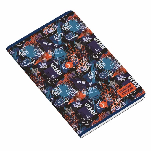 Caderno A4 Capa Plástica Agrafado AMBAR Inverse Teen 2025 Quadriculado 48 folhas 90g Sortido