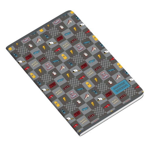 Caderno A4 Capa Plástica Agrafado AMBAR Inverse Teen 2025 Quadriculado 48 folhas 90g Sortido
