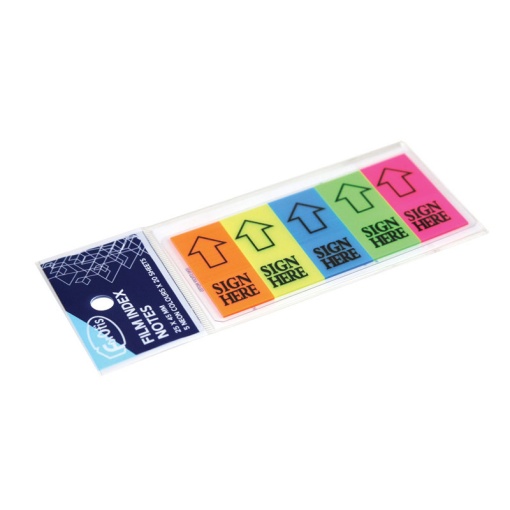 Index FOROFIS 44x25mm "Sign Here" 5 cores