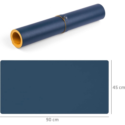 Base de Secretaria SAX 45x90cm Azul Escuro/Amarelo