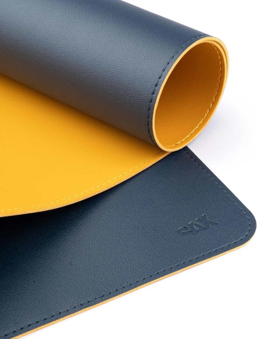 Base de Secretaria SAX 45x90cm Azul Escuro/Amarelo