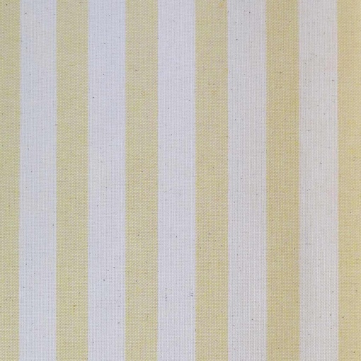 Tecido Linho Alentejano Resinado Risca Larga Amarelo/Bege 1x1,40m