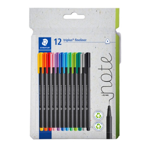 Fineliner STAEDTLER Triplus 334 0,3mm 12 Cores