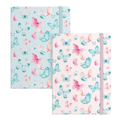Caderno 130x190mm D'CASA Borboletas Sortido