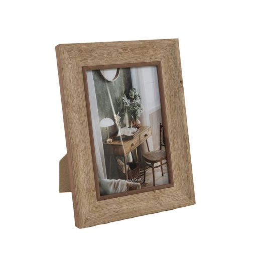 Moldura de madeira D'CASA 10x15cm castanho 2758596