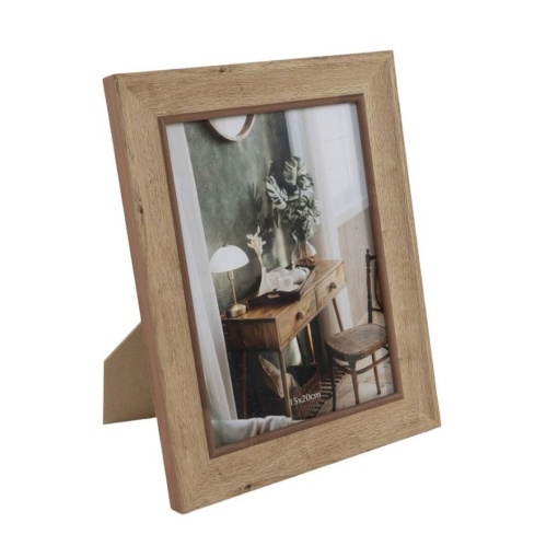 Moldura de madeira D'CASA 15x20cm castanho 2758598