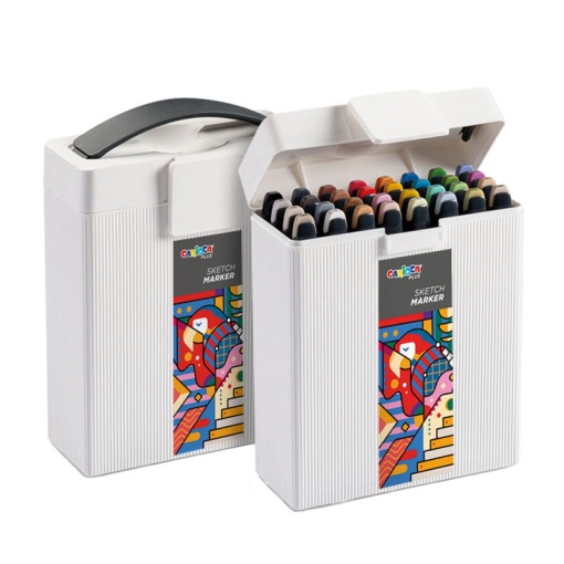 Marcador CARIOCA Plus Sketch 2 Pontas Caixa Premium 32 Cores