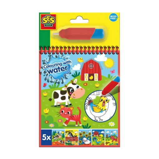 Livro de Colorir com Caneta de Água - Quinta SES CREATIVE Colorir e Pintar