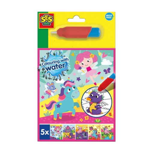 Livro de Colorir com Caneta de Água - Fantasia SES CREATIVE Colorir e Pintar