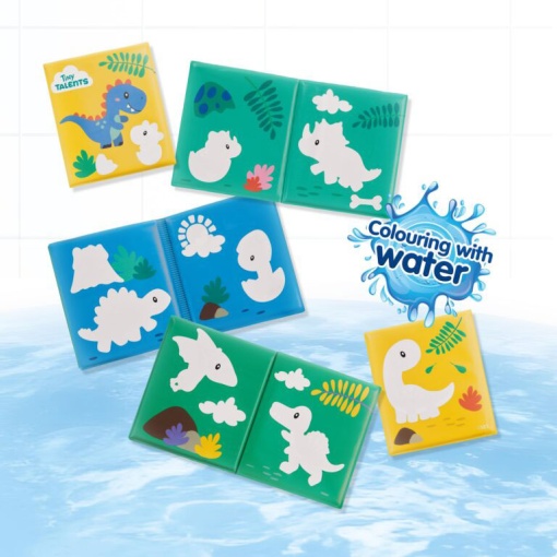 Livro de Banho - Colorir com Água Dinossauros SES CREATIVE Aqua Tiny Talents