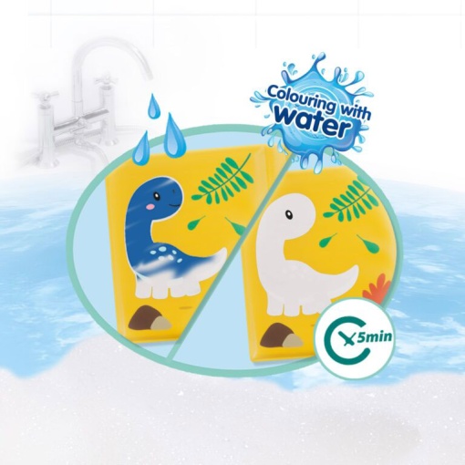 Livro de Banho - Colorir com Água Dinossauros SES CREATIVE Aqua Tiny Talents