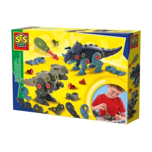 Construções de Dinossauros com Parafusos SES CREATIVE Hobby