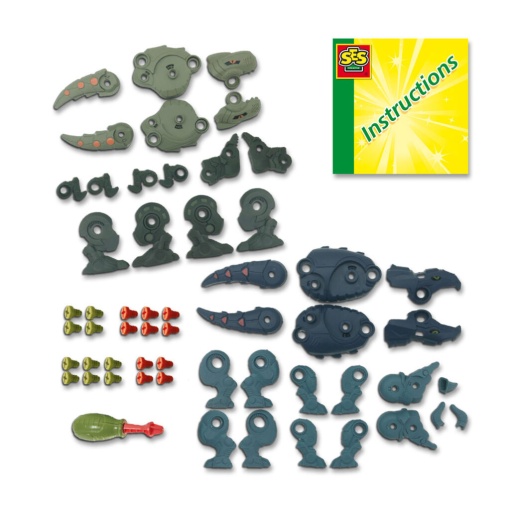 Construções de Dinossauros com Parafusos SES CREATIVE Hobby