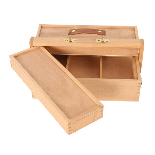 Wooden painting transport case +art 43.2x30.8x24.8cm