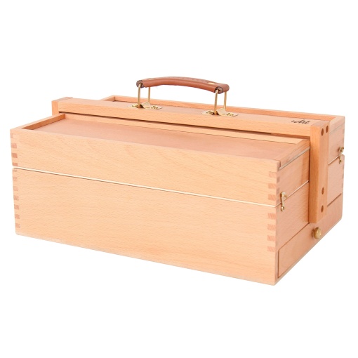 Wooden painting transport case +art 43.2x30.8x24.8cm