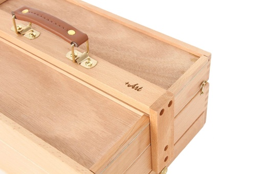 Wooden painting transport case +art 43.2x30.8x24.8cm