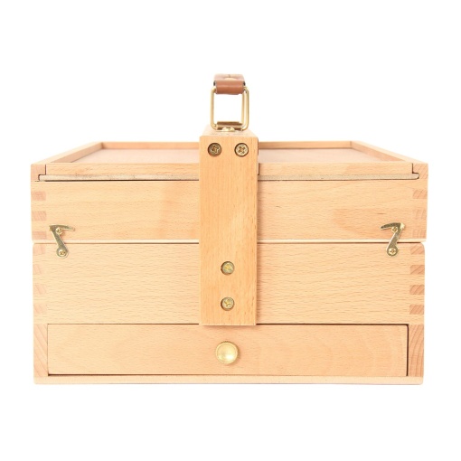 Wooden painting transport case +art 43.2x30.8x24.8cm