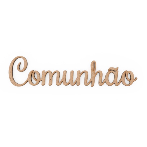 Palavra de Madeira "Comunhão" 12,4x3x0,3cm