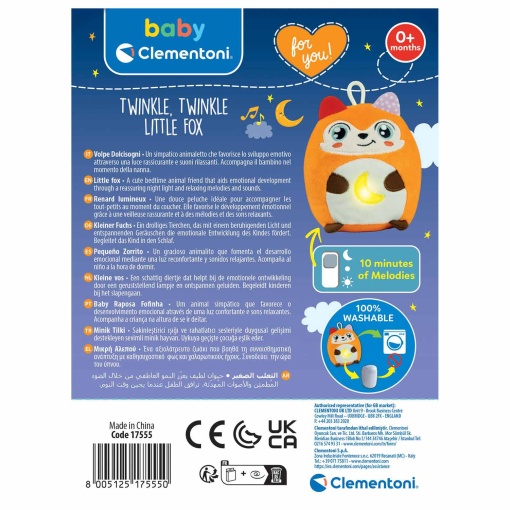 Peluche raposa fofinha CLEMENTONI Baby