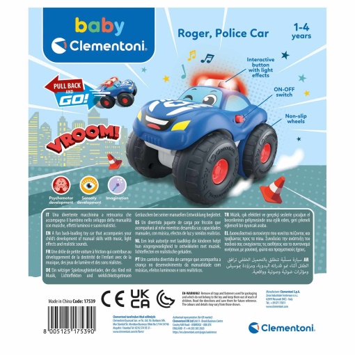 Roger, o carro polícia CLEMENTONI Baby