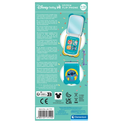 Stitch Flip Phone CLEMENTONI DISNEY Baby