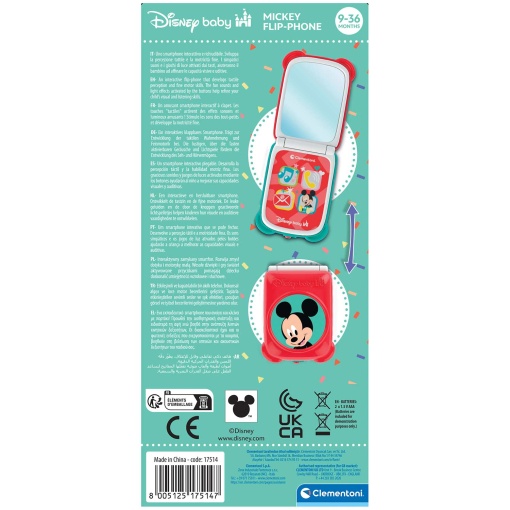 Mickey flip phone CLEMENTONI DISNEY Baby