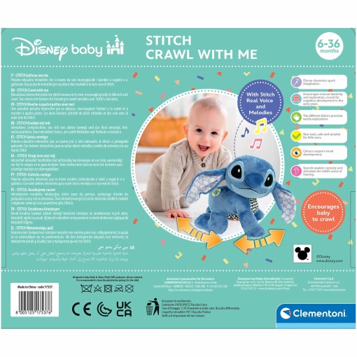 Peluche Stitch Gatinha Comigo CLEMENTONI DISNEY Baby