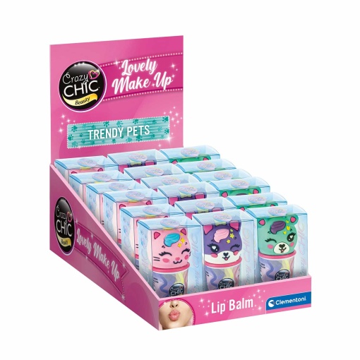Crazy Chic Lip Balm Trendy PETS Sortido CLEMENTONI