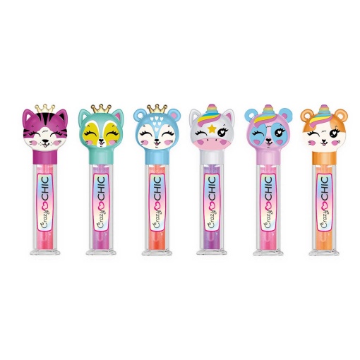 Crazy Chic Lip Gloss Animais Sortido CLEMENTONI