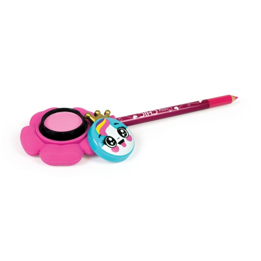Crazy Chic Eyeshadow & Lip Liner Flowers Purple Sortido CLEMENTONI