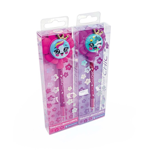 Crazy Chic Eyeshadow & Lip Liner Flowers Purple Sortido CLEMENTONI