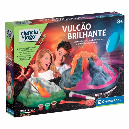 Vulcão Brilhante CLEMENTONI Ciência & Jogo Lab