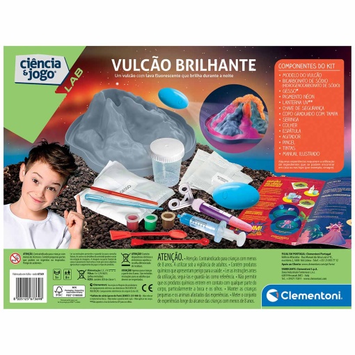 Vulcão Brilhante CLEMENTONI Ciência & Jogo Lab