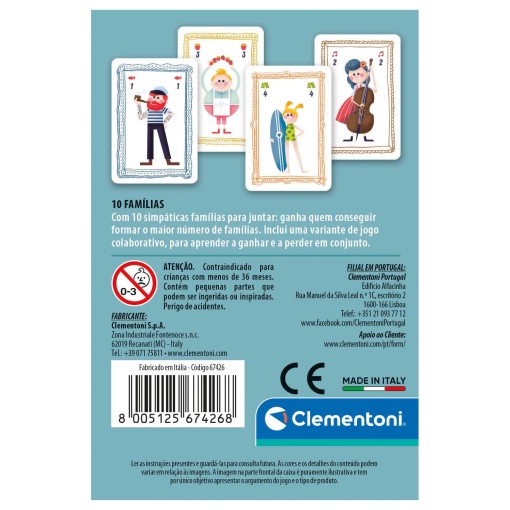 Jogo de Cartas 10 Famílias CLEMENTONI