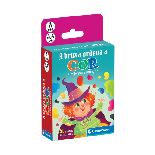 Jogo de Cartas A Bruxa Ordena A Cor CLEMENTONI