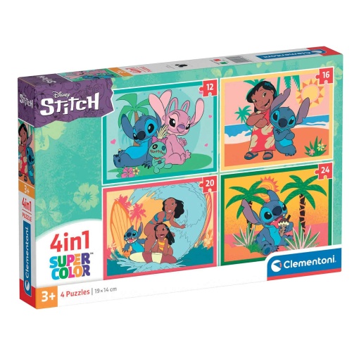 Puzzle CLEMENTONI 12-16-20-24 peças Progressivo DISNEY Stitch