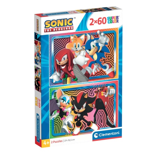 Puzzle CLEMENTONI 2x60 peças SONIC