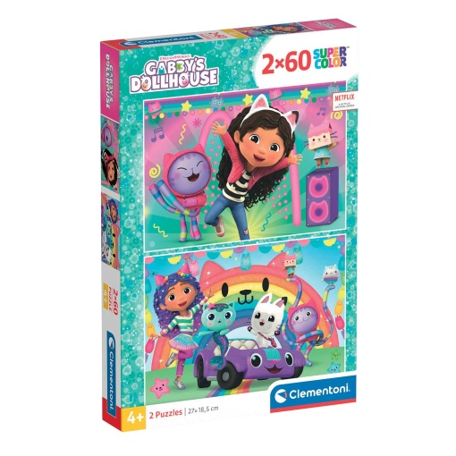 Puzzle CLEMENTONI 2x60 peças Gabby's Dollhouse 24819