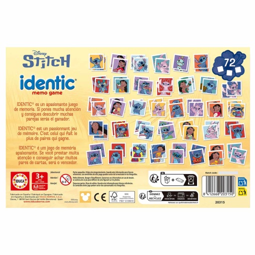 Identic Memo Game Stitch Educa