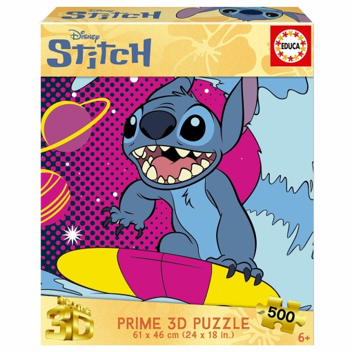 Puzzle EDUCA 500 peças Prime 3D Lenticular DISNEY Stitch
