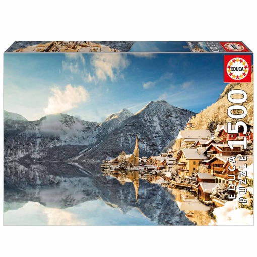 Puzzle EDUCA 1500 peças Inverno em Hallstatt