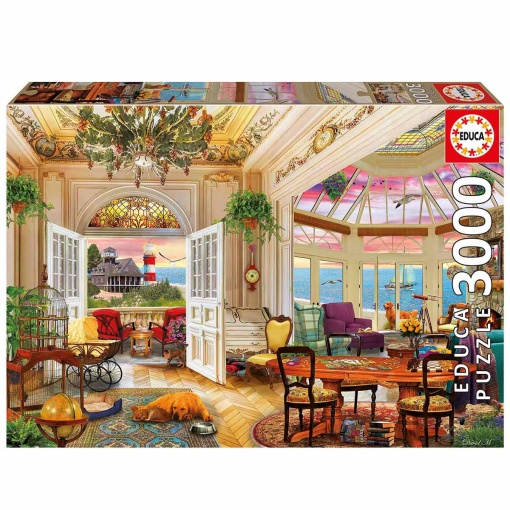 Puzzle EDUCA 3000 peças Vida na Costa