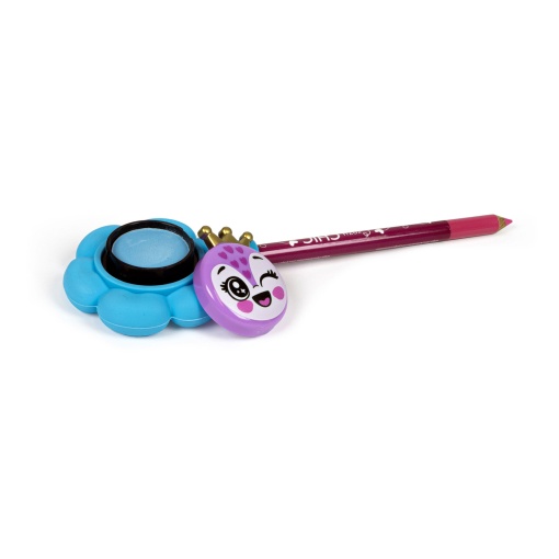 Crazy Chic Eyeshadow & Lip Liner Flowers Blue Sortido CLEMENTONI