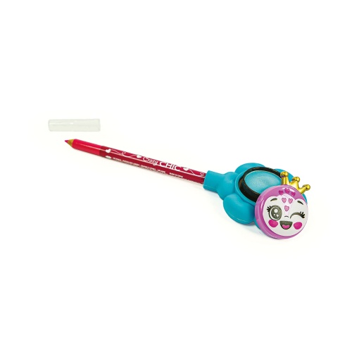 Crazy Chic Eyeshadow & Lip Liner Flowers Blue Sortido CLEMENTONI