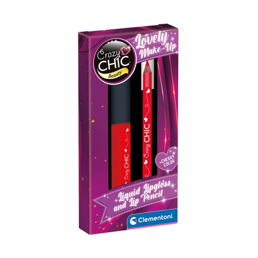 Crazy Chic Lip Gloss And Lip Pencil Cherry CLEMENTONI