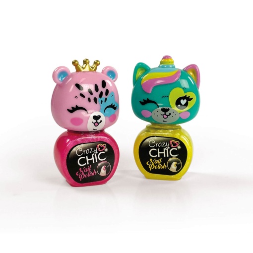 Crazy Chic Nail Set Animals Sortido CLEMENTONI