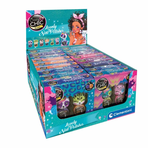 Crazy Chic Nail Set Animals Sortido CLEMENTONI