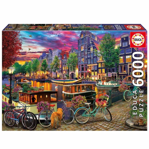 Puzzle EDUCA 6000 peças Bicicletas em Amsterdão