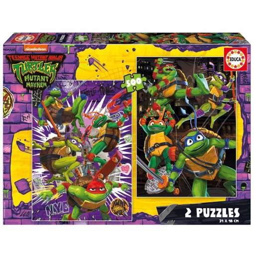 Puzzle EDUCA 2x500 peças Tartarugas Ninja