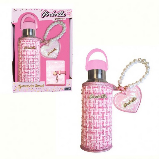 Conjunto Garrafa + Caderno + Pendente NICE Girabrilla